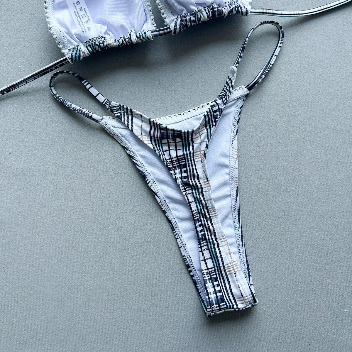Plaid Print Bikinis Sexy Women Swimsuits Female Swimwear 2026 Micro Bikini Set Bathing Suit Swimming Suits Beachwear Biquini