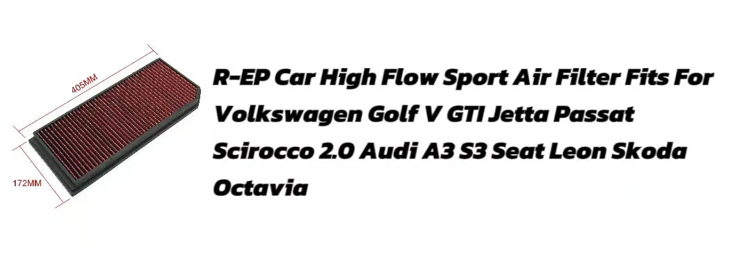 R-EP Replacement Air Filter For VOLKSWAGEN For VW GOLF 5 6 TOURAN TIGUAN SHARAN SCIROCCO PASSAT JETTA CC EOS 1K0129620 Can Clean