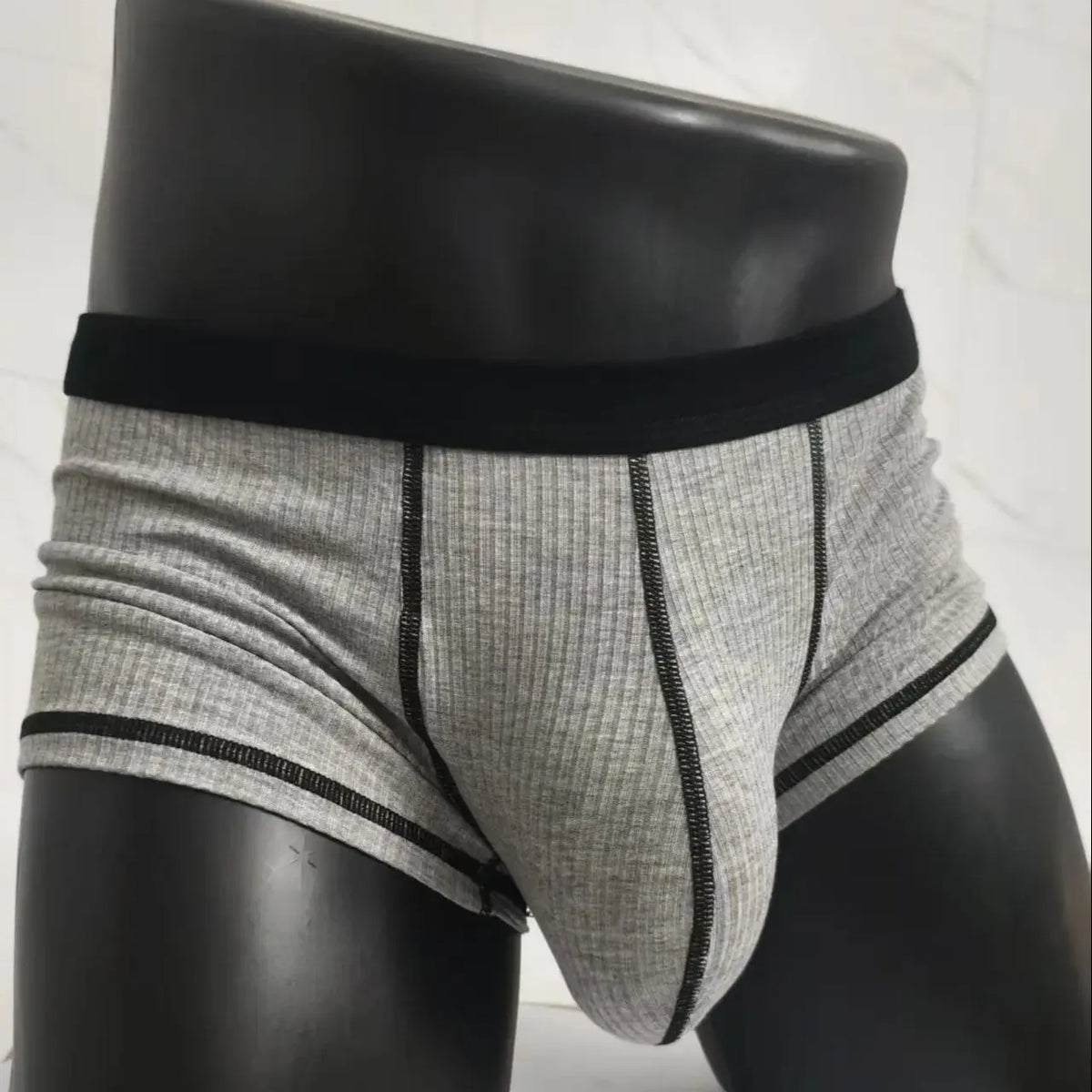 Large-bag personalized design men's underwear, sweat-absorbing, thin, breathable, U-convex four-corner men's underwear