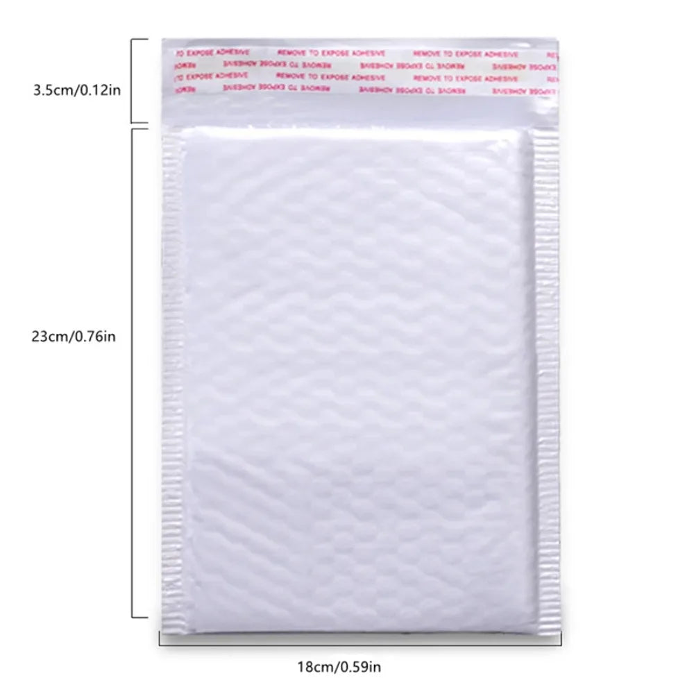 50pcs Pearlescent Film Waterproof Bubble Bag Packaging Express Bag White Foam Self Seal Pack Bag ShippingbagThickened Envelope