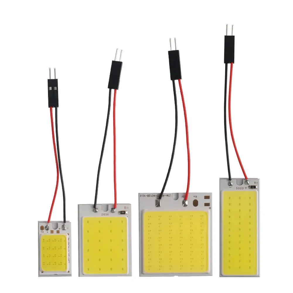 Auto Interior Reading Lamp T10 C5W Car Led Cob 16/24/36/48SMD White12V Car Interior Panel LED Lights Lamp Bulb Car Dome Light
