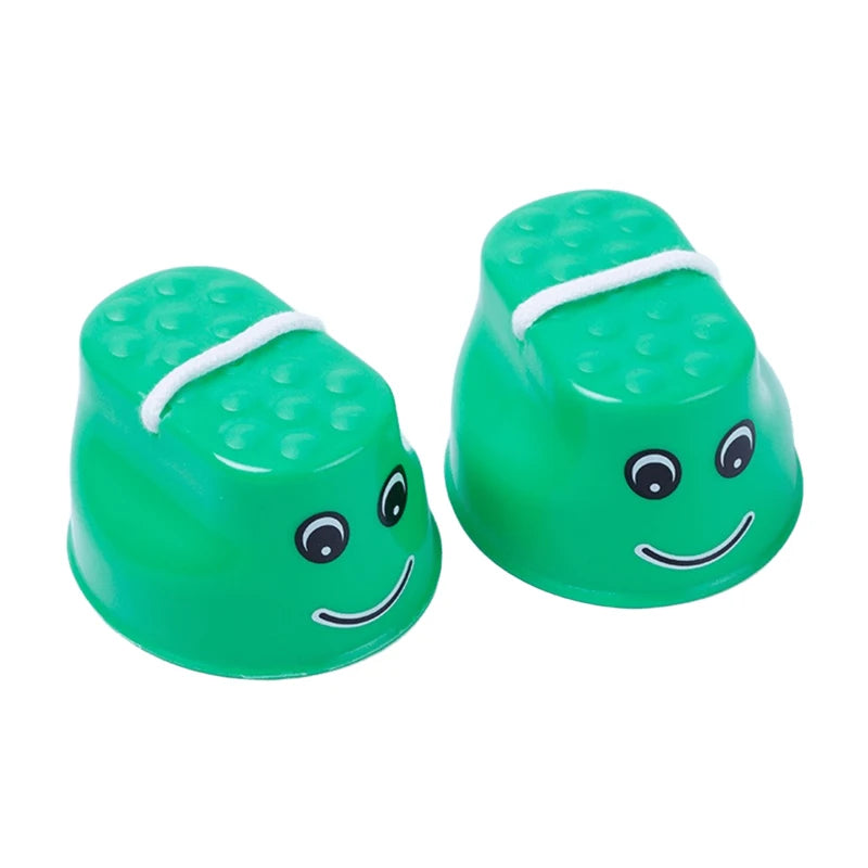 Colorful Smile Face Stilt Balance Training Walk Steppers Parent-Child Outdoor Exercise Educational Interactive Activity Prop ZYF