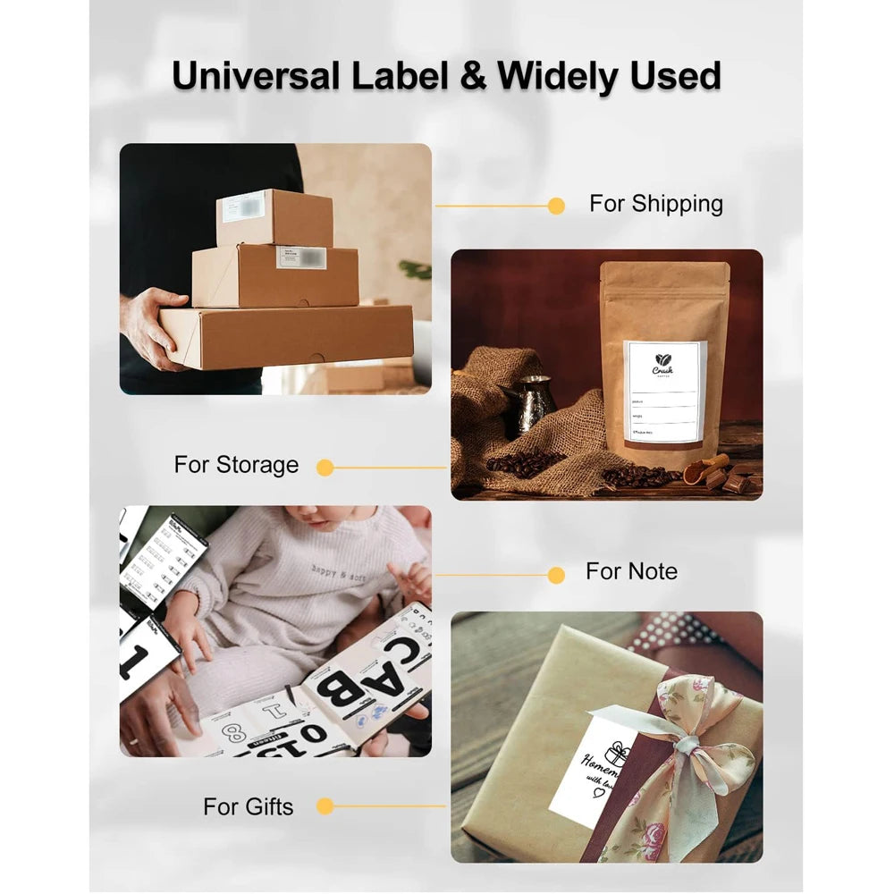 4x6inch Thermal Printer Papers White Labels Sticker 100x150mm For Shipping Labels DHL UPS Express LOGO Barcode For P50/D100/D200