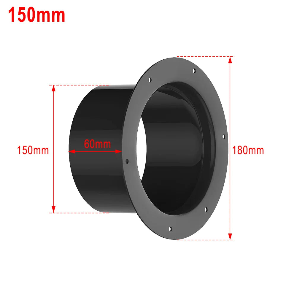 Vent Pipe Adapter Duct Joint Wall Flange Connector 75/100/125/150mm Durablity For Ventilation Pipe Ventilation Pipe Air Ducting