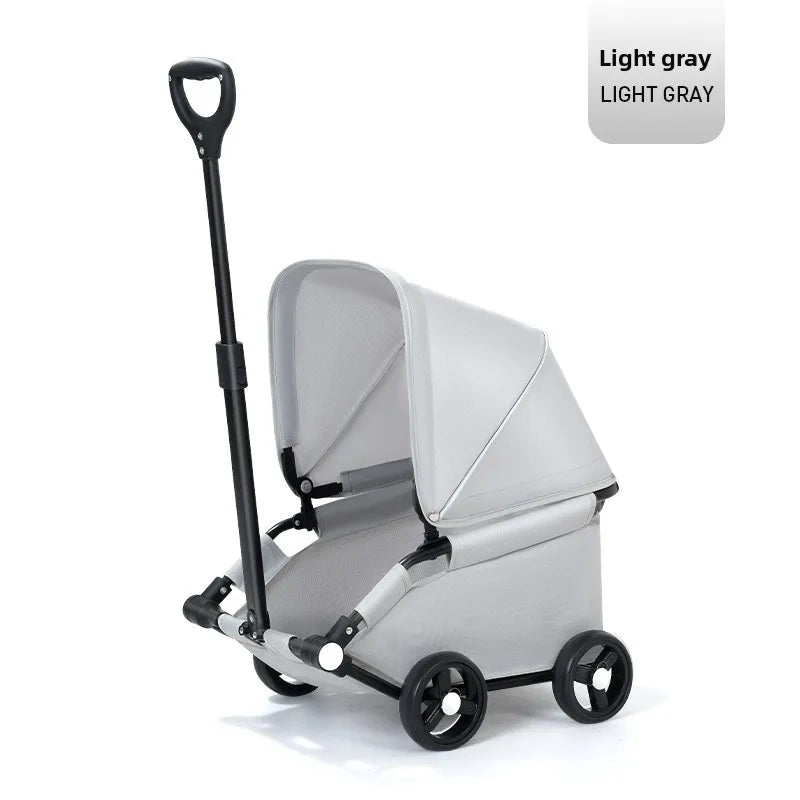 Small Dog Pet Stroller Foldable Lightweight Travel Outdoors Cross Border US Europe Pet Trolley Pet Stroller Trolley for Dog
