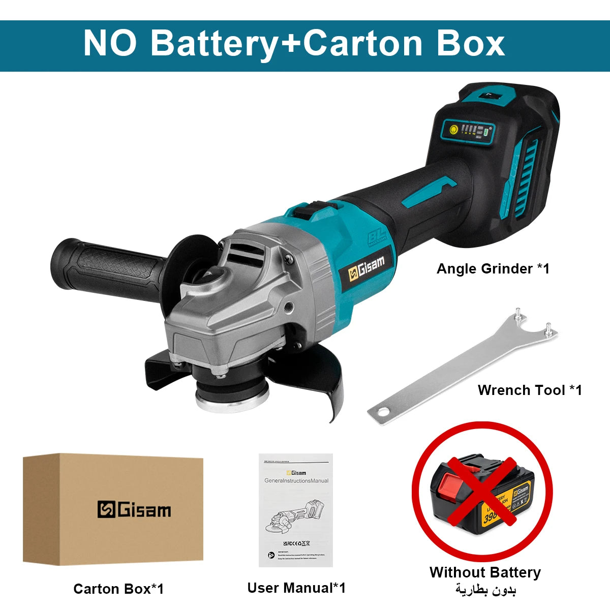 125mm 7 Gears Brushless Angle Grinder Polishing Cutting Machine Electric Angle Grinder Power Tool for Makita 18V Battery Pins