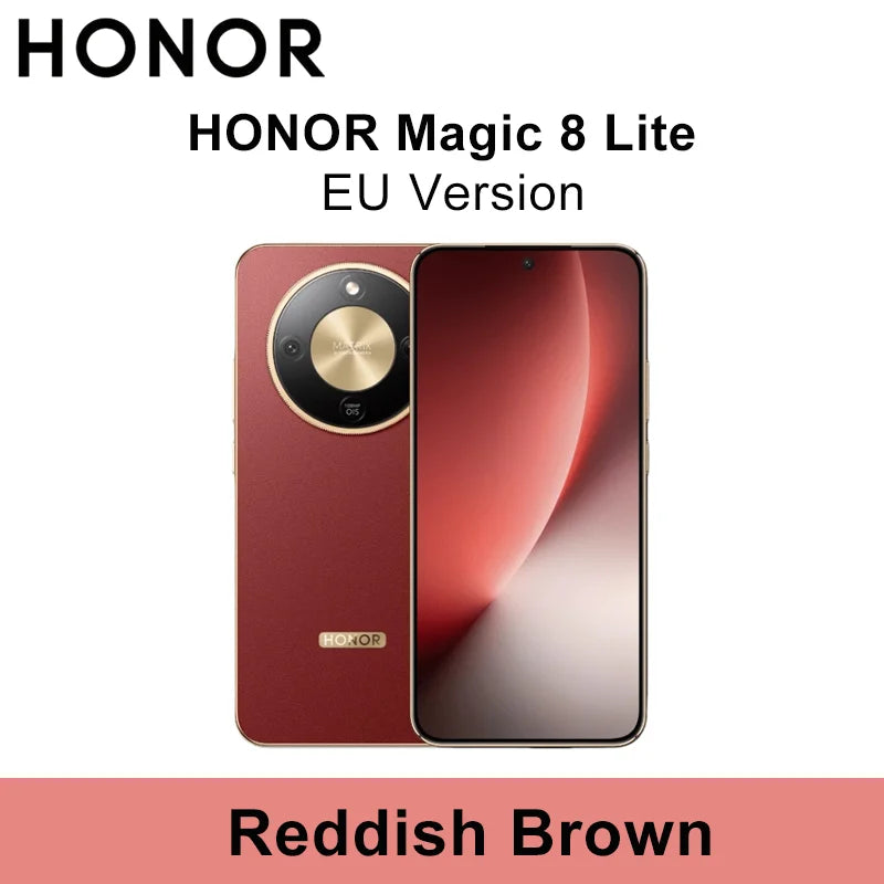 EU Version HONOR Magic 8 Lite 5G Smartphone Snapdragon 6 Gen4 2.5m Drop-Resistant IP69K Snapdragon 6 Gen4 Dust-Resistant 7500mAh 108MP OIS AI eSIM