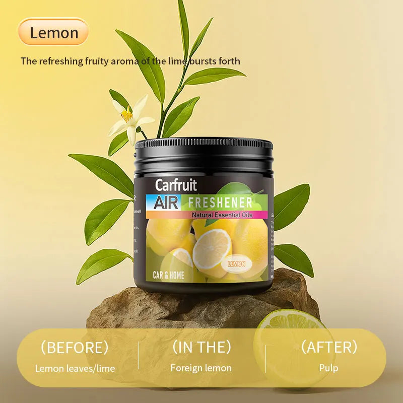 Car Solid Fruit‑Scent Balm, Automotive Cologne Perfume, Long‑Lasting Car Interior Aromatherapy Ornament, Safe for Pregnant Women