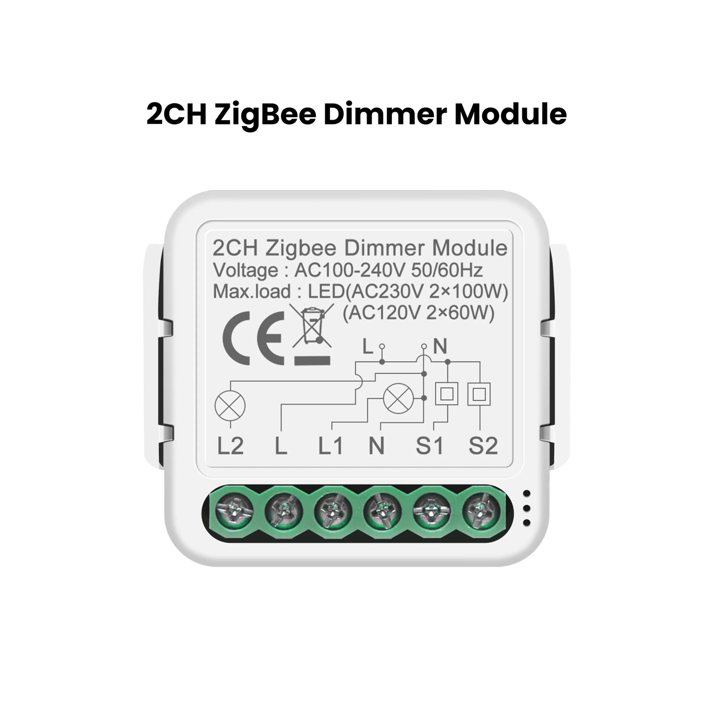 GIRIER Tuya Smart ZigBee 3.0 Dimmer Switch Module WiFi Breaker Relay for Dimmable Bulb Supports 2-way Control Works with Alexa
