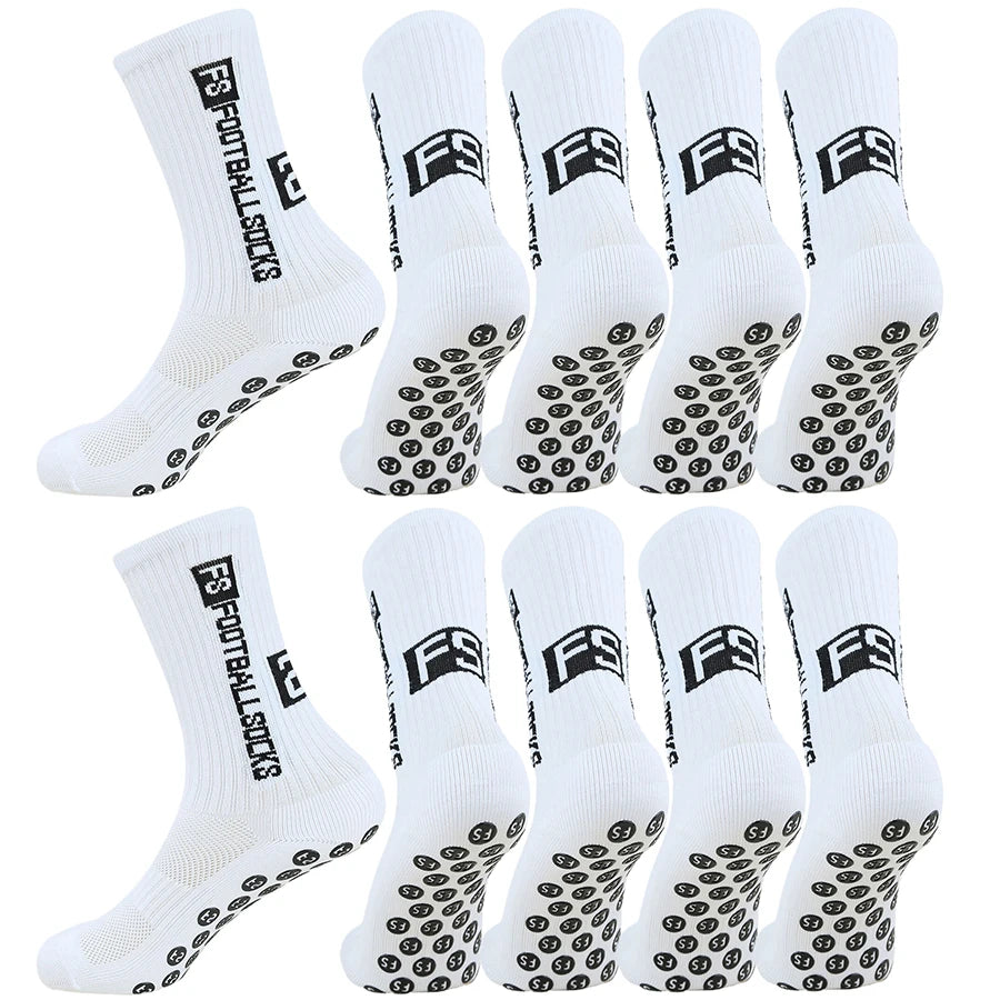 10Pairs Men Women Non Slip Grip Socks Tailored for Soccer Cycling Hiking Shockproof and Elastic