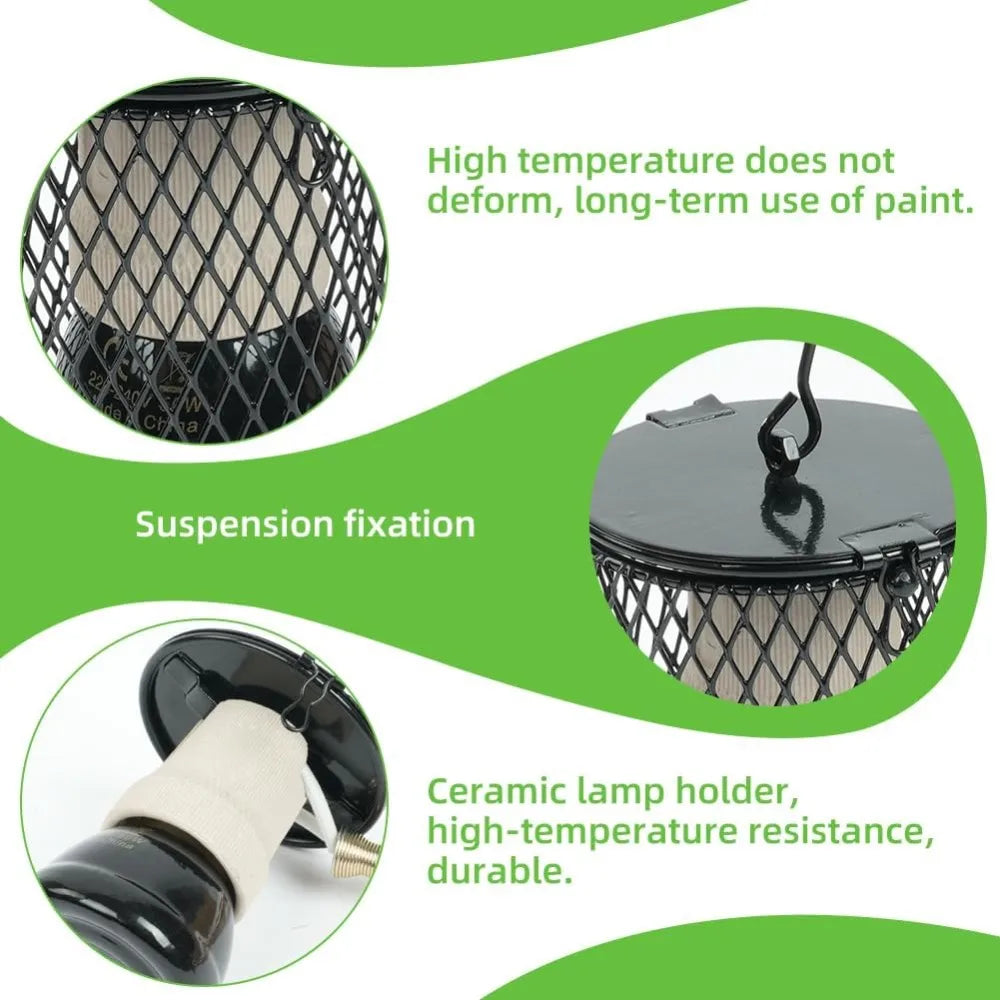 Reptile Lampshade and Holder, Basking Light, Amphibians Pets Health Products, Perfect for Terrariums