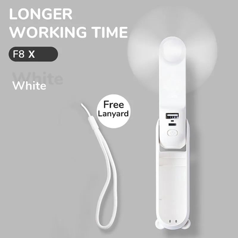 Handheld Bear Electric Fan Portable Small Fan For Students Multi-functional Household Foldable USB Charging Stand-up Desktop Fan