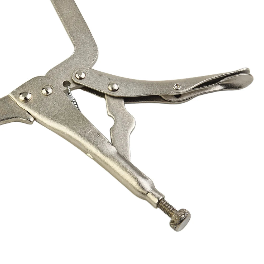 1pc 9inch C Clamp Metal Face Clamps Welding Steel Clamps Vise Grip Locking Welding Pliers Woodworking Wood Tenon Locator Tool
