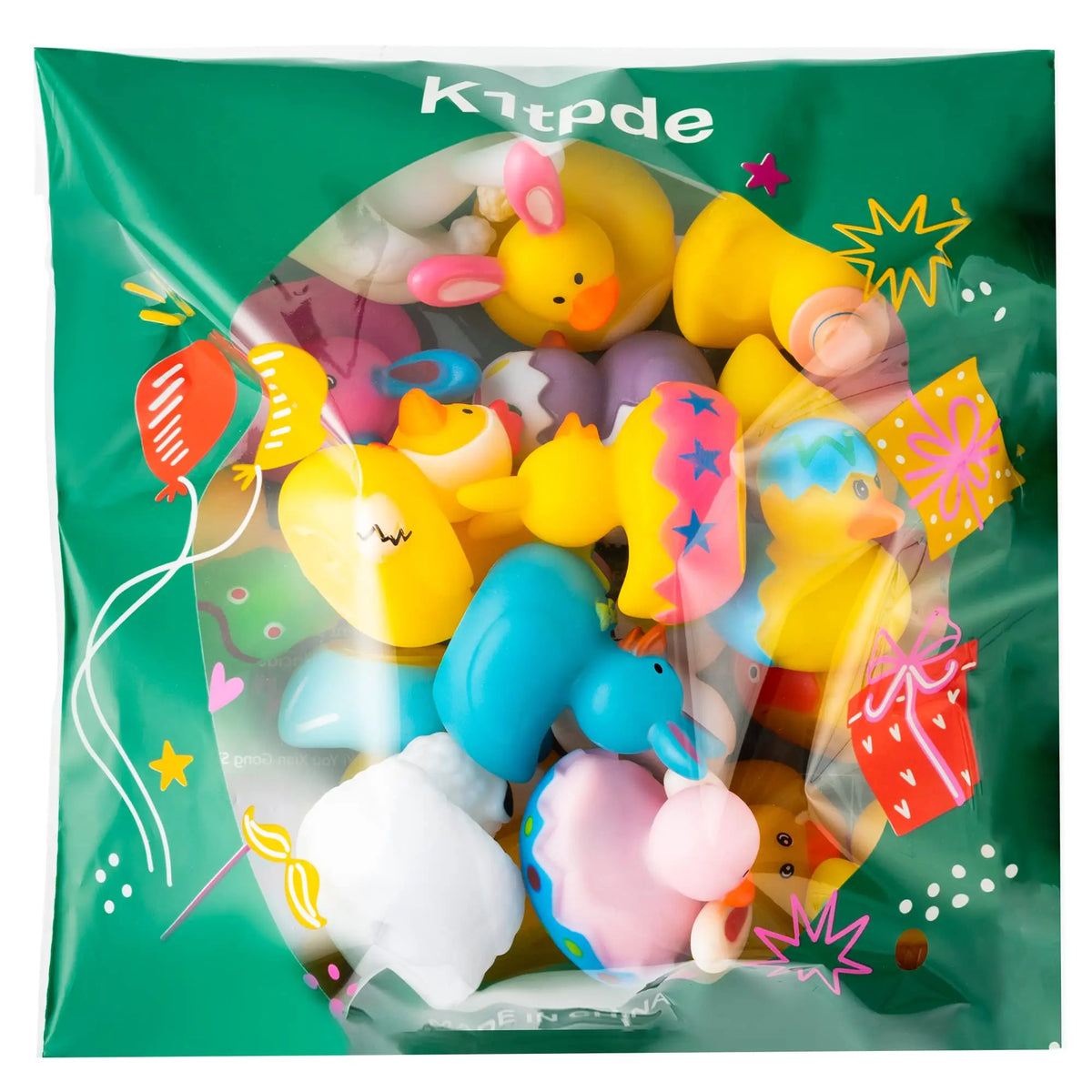 2/6/12/24pcs Easter Rubber Ducks, Mini Bunny Rubber Duckies Bath Toys for Kids, Easter Basket Stuffers and Party Favors