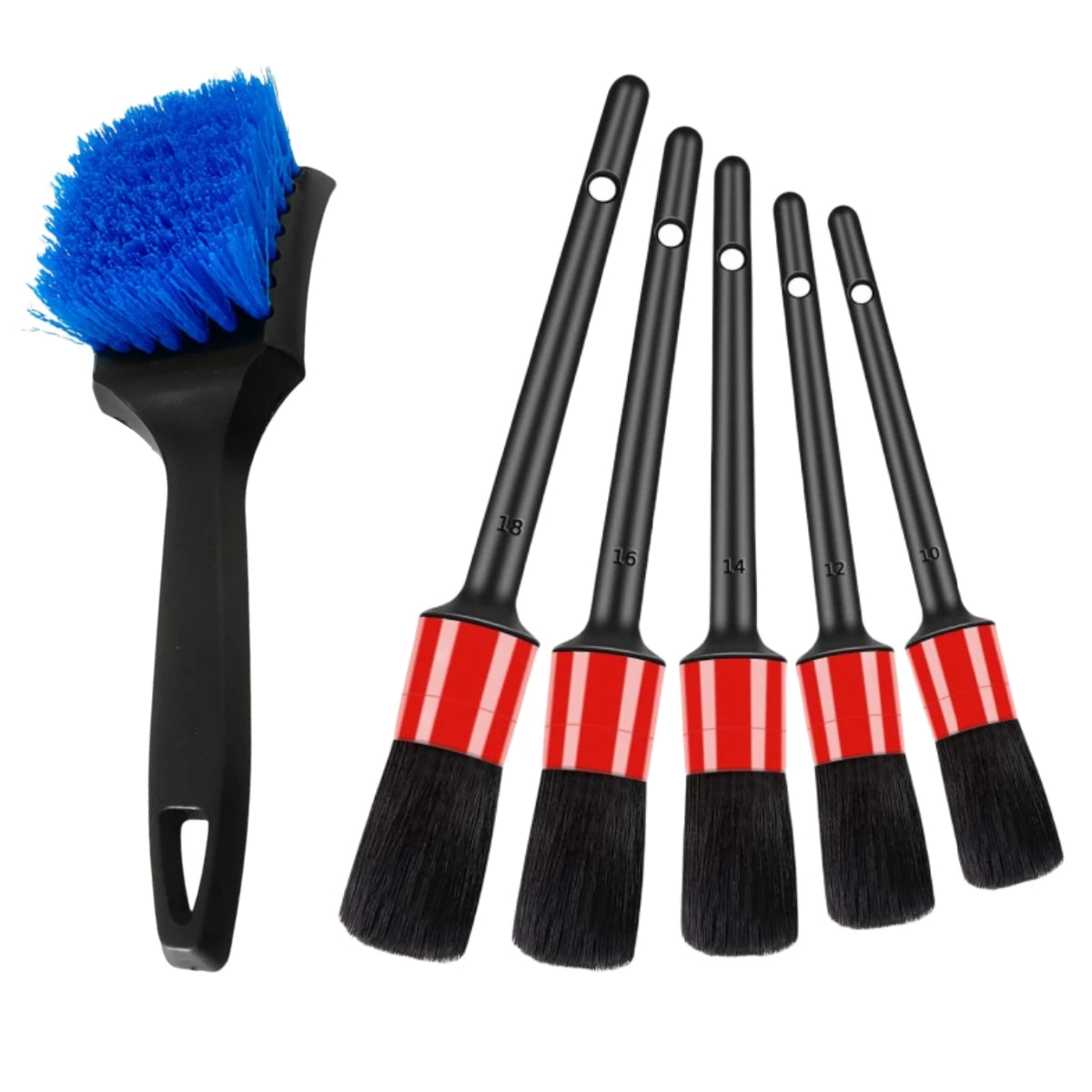 6Pcs Car Wash Care Detailing Brush Set For Cleaning Wheels Dashboards Vents And More Car Cleaning Brushes Car Accessories