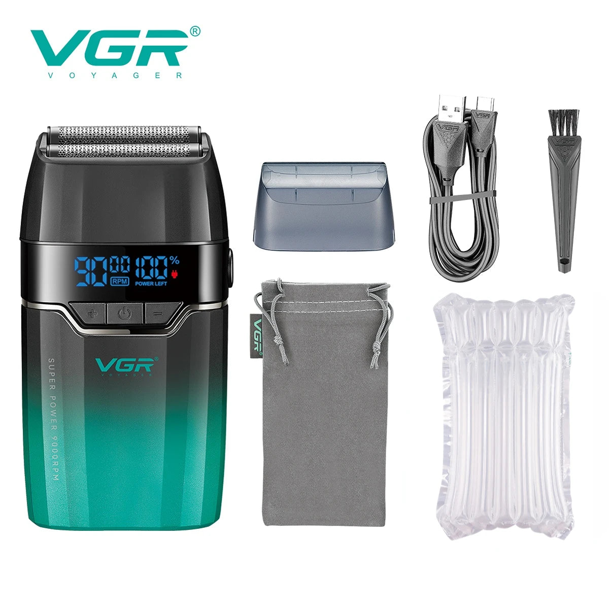 VGR Face Shaver Professional Hair Trimmer Mini Shaver Cordless Beard Trimmer Adjustable Barber Hair Clipper V-906 V-003 V-308