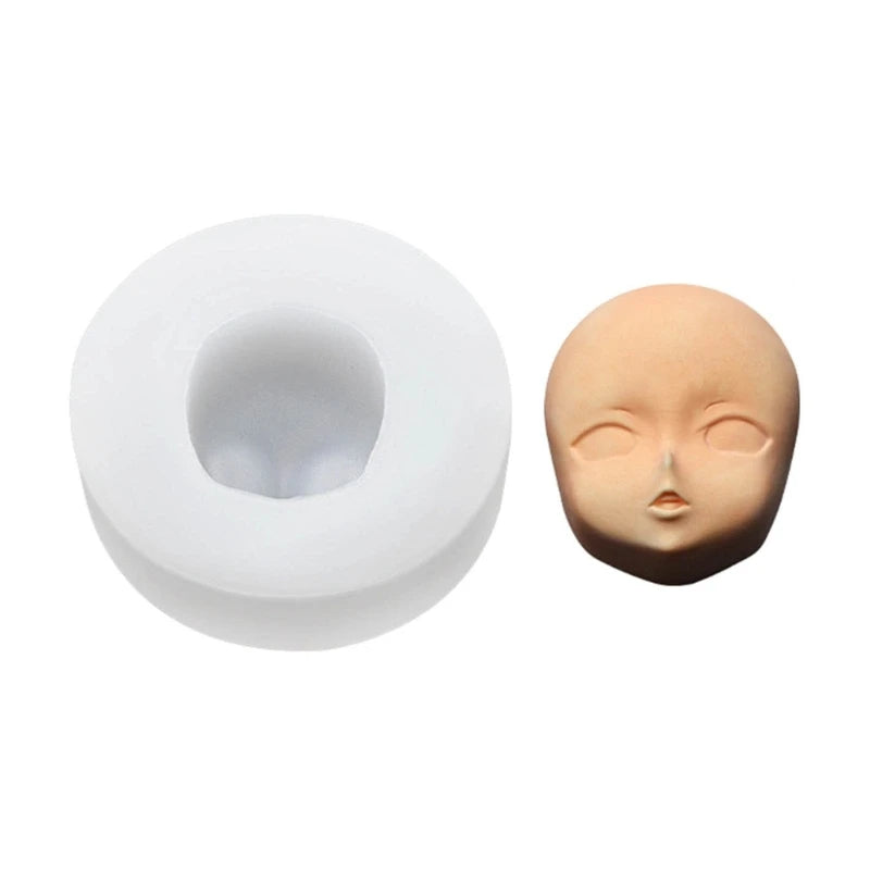 Elf silicone Q version face face mold ultra-light clay soft pottery face mold bjd silicone fairy ears baby face