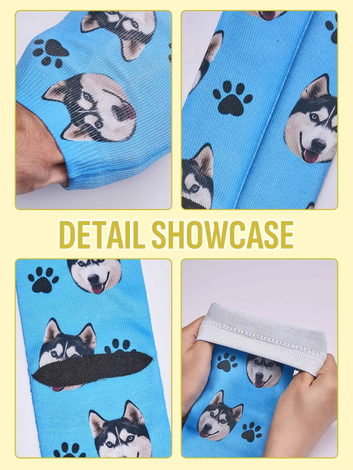 Custom Face Socks Personalized Photo Socks Customizable Funny Socks with Your Picture Two Sizes Available Unique Gift for Couple