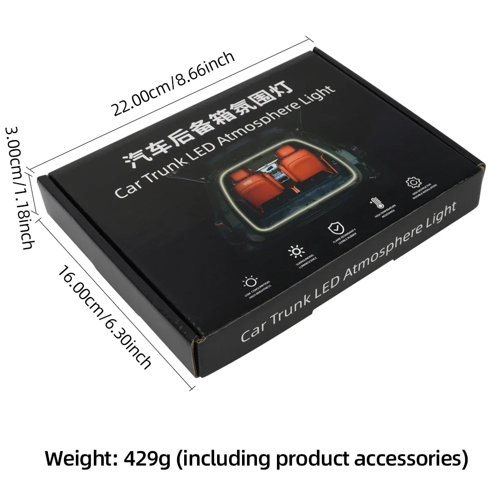 New car universal trunk and trunk lights with colorful lighting APP control LED ambient light RGB decorative light