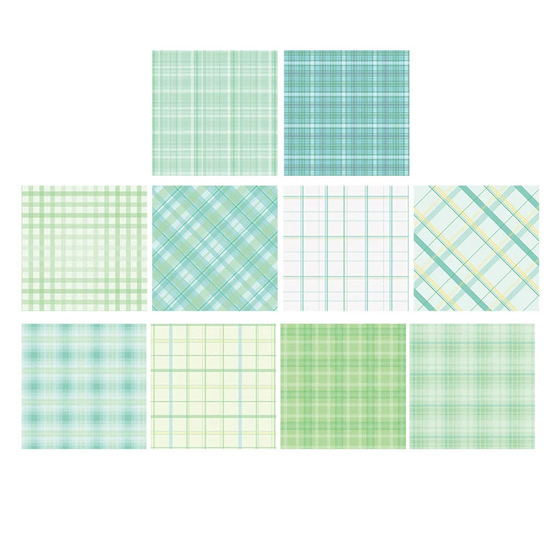200Sheets Grid Pad Paper 8*8cm Aesthetic Non-Adhesive Plaid Design for Journaling, Planners & Study Notes, Stylish School-Style
