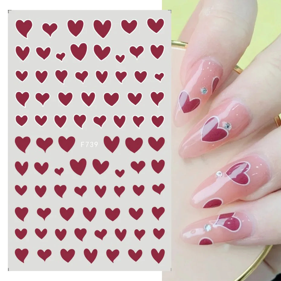 1PCS Laser Starburst Star Adhesive Nail Sticker 3D Nail Art Decoration Flashing Silver Flame Butterfly Nail Decal Press on Nails