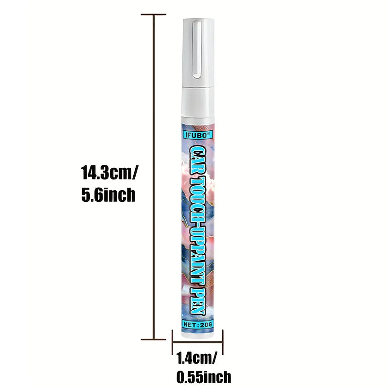 Ifubo White Car Touch Up Paint Pen, Quick Scratch Repair Tool For Auto Surface, Waterproof DIY Tire Marker Pen