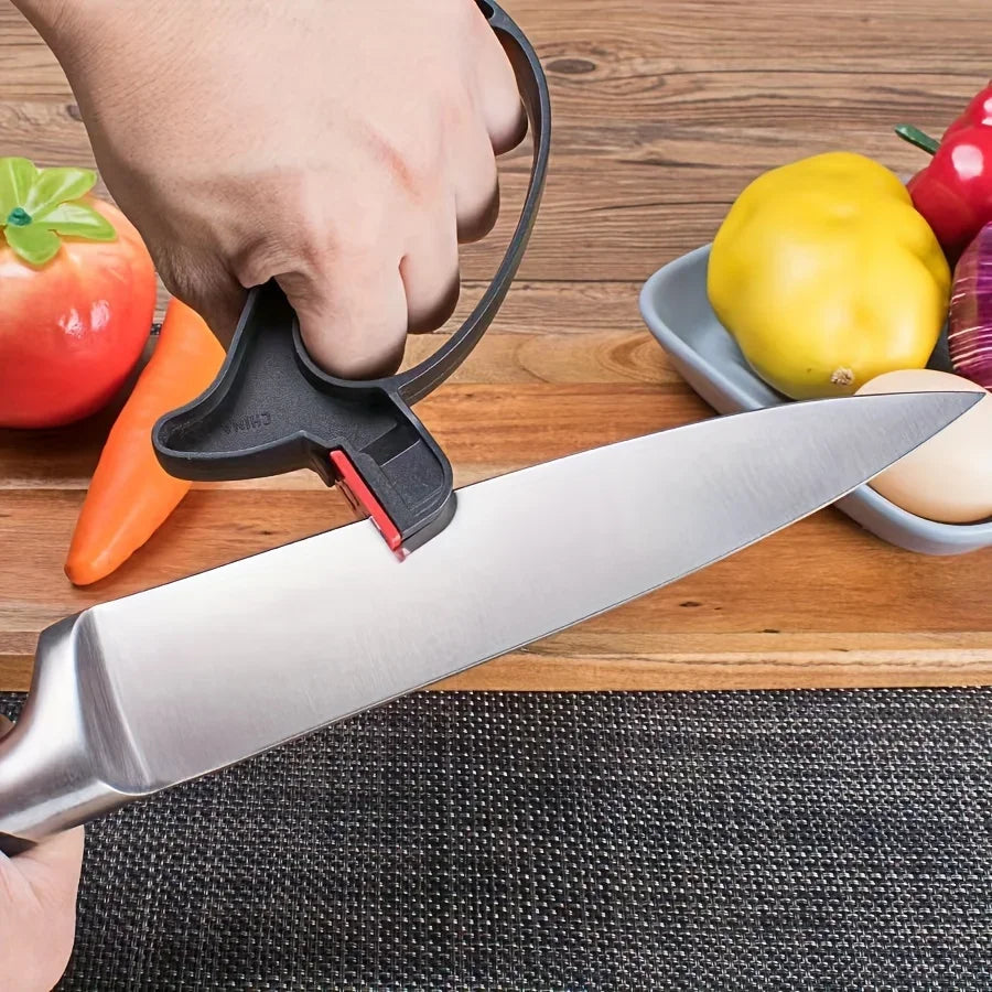 Lightweight Ergonomic Multi-Function Knife and Scissors Sharpener,V-Grind Sharpening System, Right-Handed, with Manual