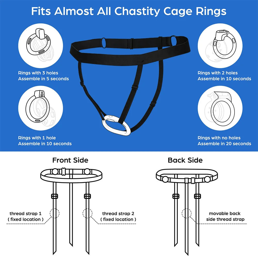 Sissy Chastity Belt Harness For Male Chastity Cage Auxiliary Lock Belts Penis Bondage Band Underwear BDSM Sex Toys For Men