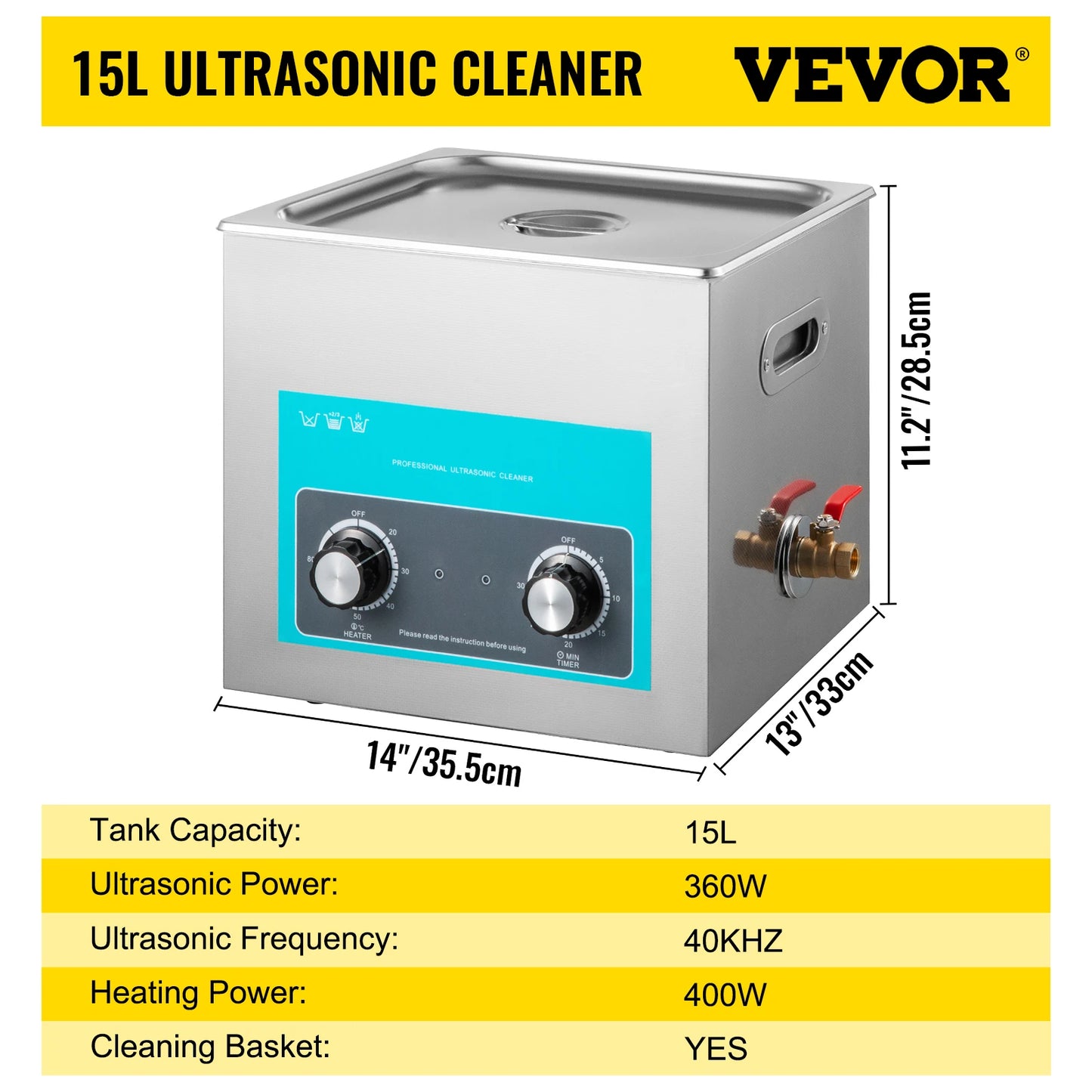 SucceBuy 3L 6L 10L 15L 22L 30L Electric Ultrasonic Cleaner Portable Washing Machine Lave-Dishes Ultrasound Home Office Appliance