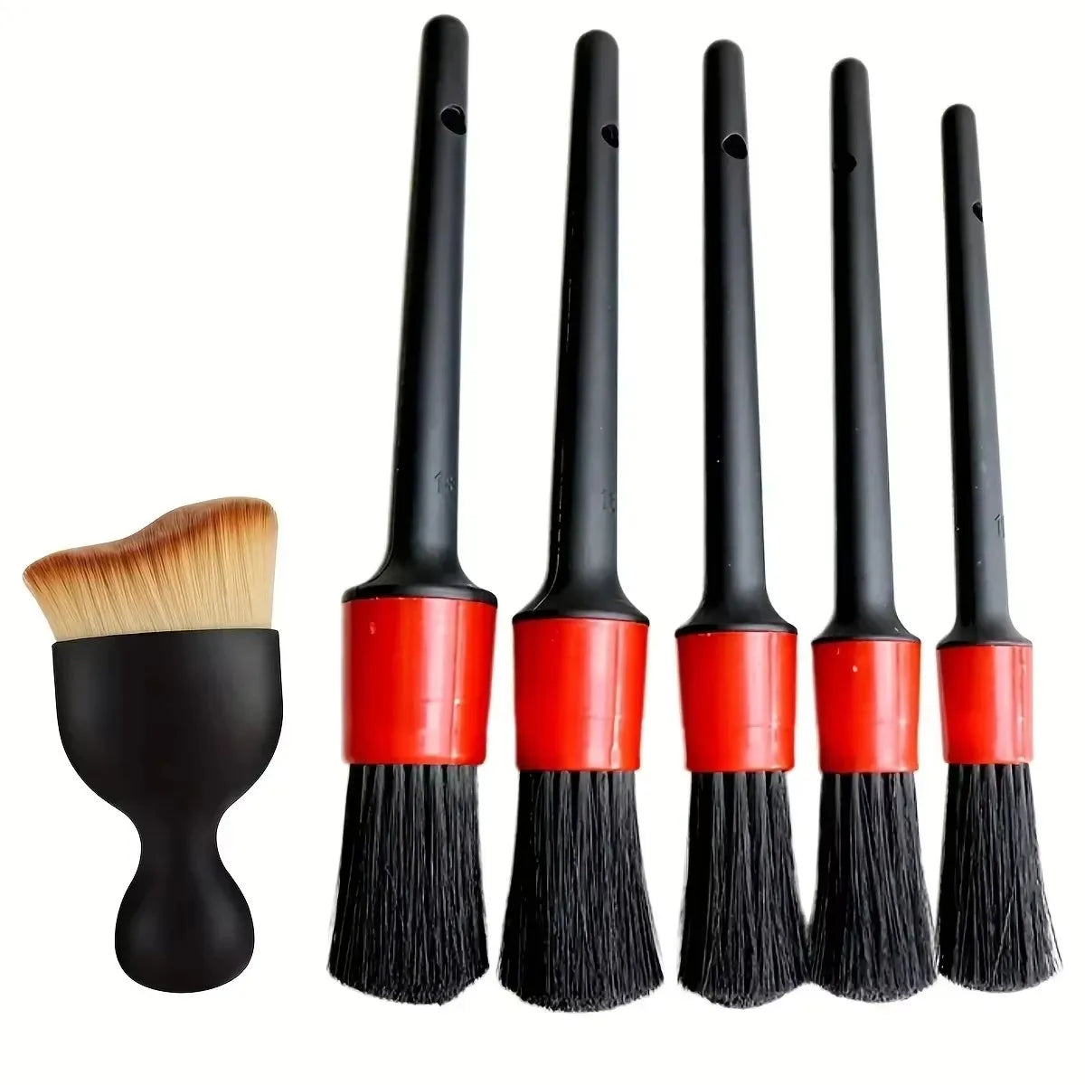 5/6Pcs Car Wash Care Interior Detailing Brush Set Cleaning Air Outlet Wheel Rims Dashboards Vents Clean Brushes Auto Accessories