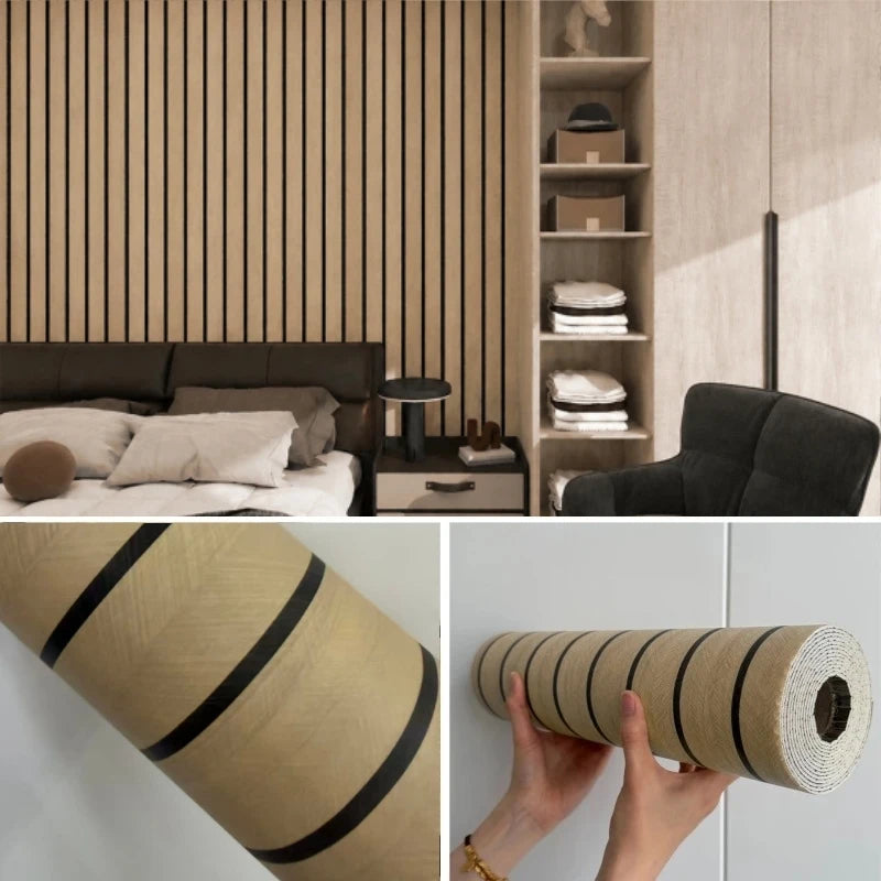 10M/5M/3M Wood Grain Self-adhesive Wallpaper for Bedroom Living Room Wall Cladding Peel&Stick Waterproof Wall Sticker Home Decor
