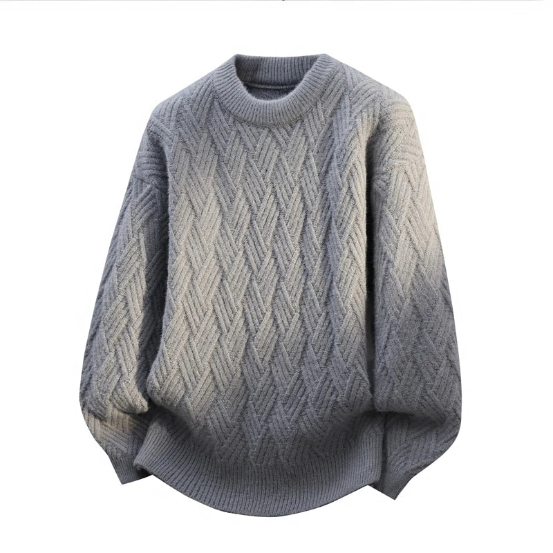 Warm Knitted Pullover 2025 New Winter Men's O-neck Casual Sweater High-quality Men's Pullover Clothing Size 4XL