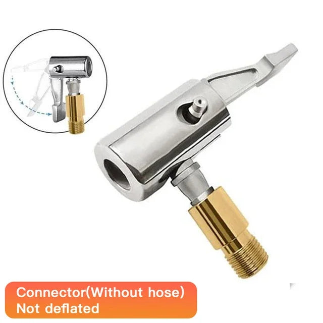 Portable Inflatable Pump for Car Tire Air Chuck Compressor Tire Inflator Tire Chuck with Barb Connector for Hose Repair