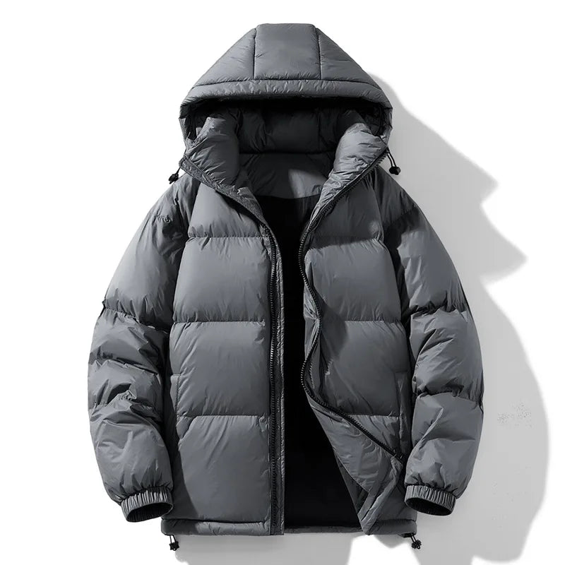 2025 Winter Hooded Men's 90% White Duck Down coat fashion warm Down Jackets casual winter Men thicken winter Jacket size M-4XL