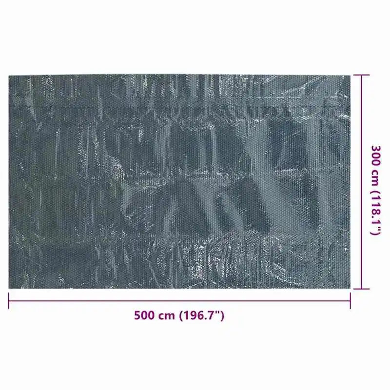 Floating Pool Solar Cover PE 500x300 cm Black and Blue