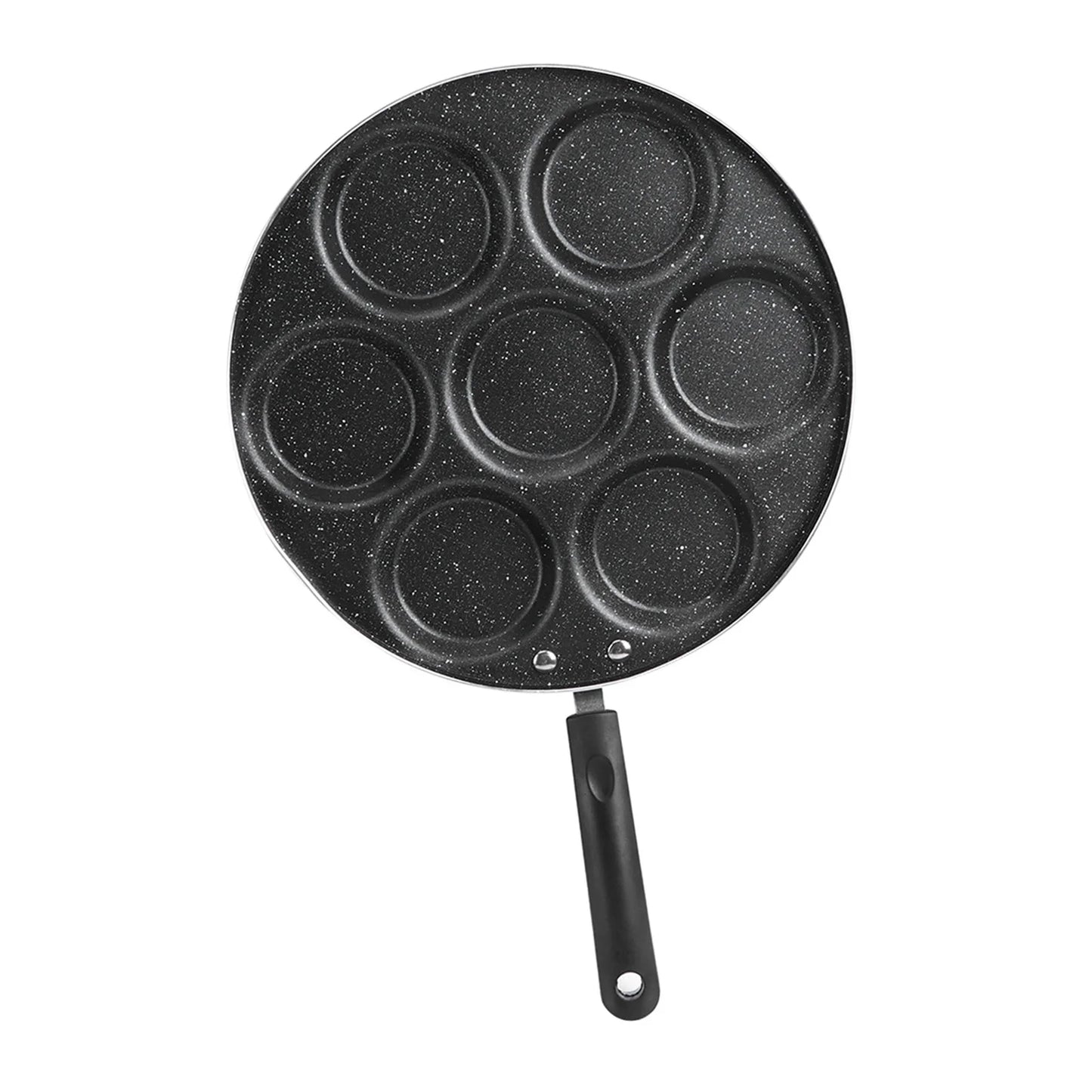 7 Holes Frying Pan Non-stick Egg Burger Mold Household Egg Frying Pan Kitchen Supplies