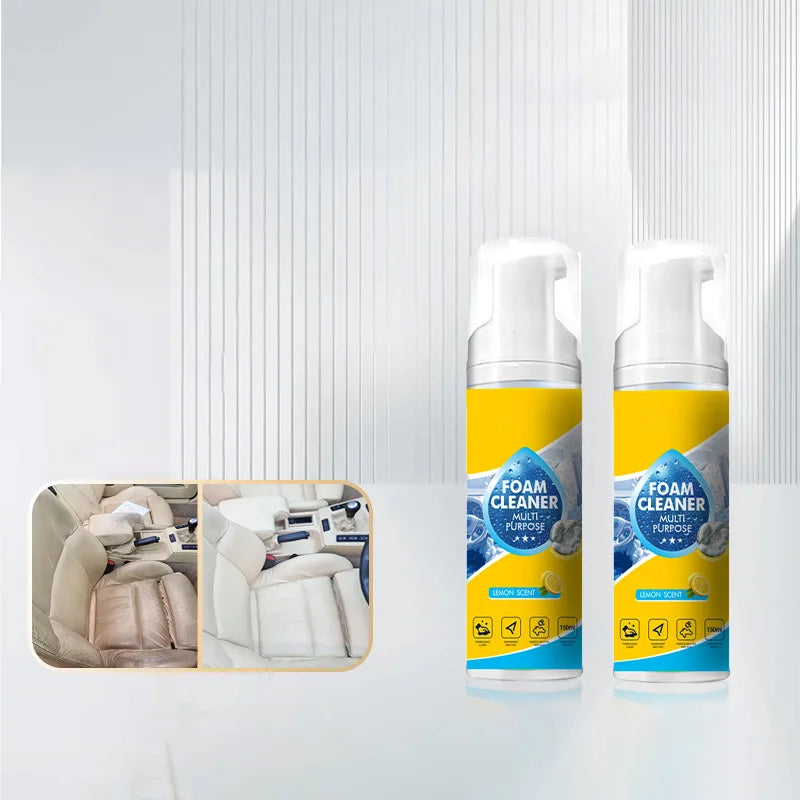 Multifunctional Car Foam Cleaner Powerful Stain Lemon Scent No Rinse Removal Car Leather Upholstery Interior Seat Cleaner NEW