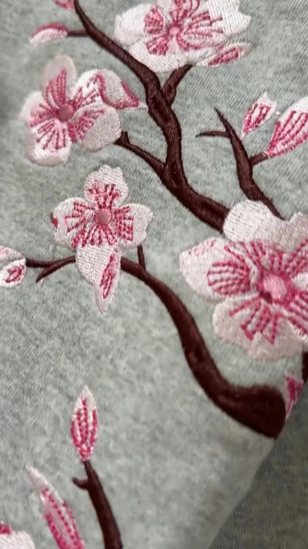 2025 Autumn/Winter Fashion Cherry Blossom Embroidery Patch Zipper Hoodie for Men and Women Y2K Harajuku Retro Gothic Casual Clow