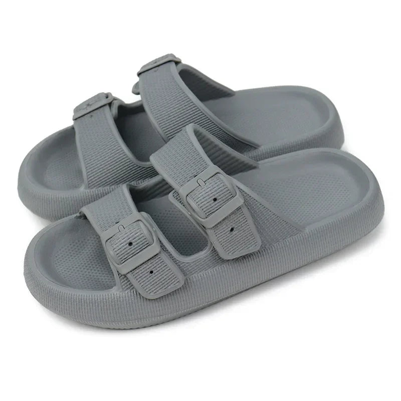 Women Summer Sandals Bathroom Home Slippers Outdoor Beach Slides Cloud Casual Soft Flip Flops Non Slip Men Male House New 2025