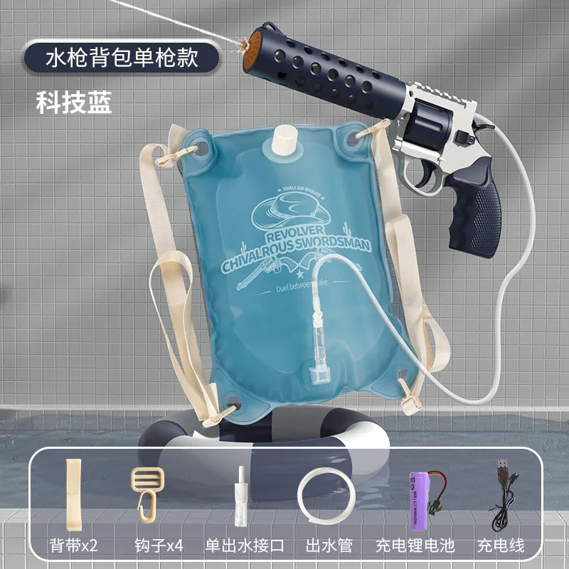Backpack Electric water gun,Full-Automatic Shooting Water Gun Toys for male Summer Outdoor Beach High-capacity Guns Game Gifts
