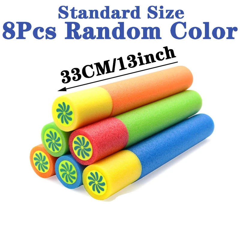 6/8Pcs Foam Water Guns Toys for Kids Long Range Water Squirter Blaster Soaker Guns Fighting Game for Outdoor Beach Swimming Pool
