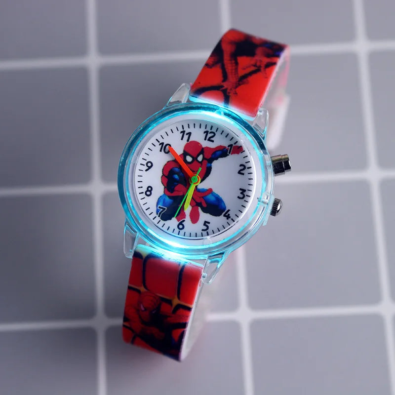 New Princess Elsa Children Watches For Girls Silicone Strap Cartoon Luminous Light Kids Wrist Watch Toys Clock reloj infantil
