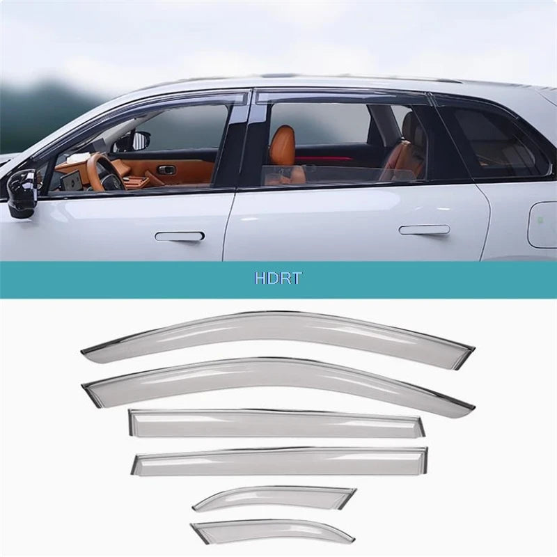 Car Style Side Window Wind Deflector Vent Visor Sun Rain Guard Shelter Weather Shield Cover Accessories For Leapmotor C10 2024 +