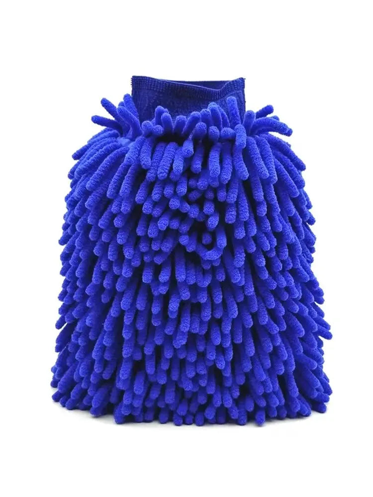 Microfiber Car Wash Mitt Double Sided Chenille Auto Gloves Ultra Absorbent Sponge Scratch Free Cleaning Towel Soft Detailing Mitten