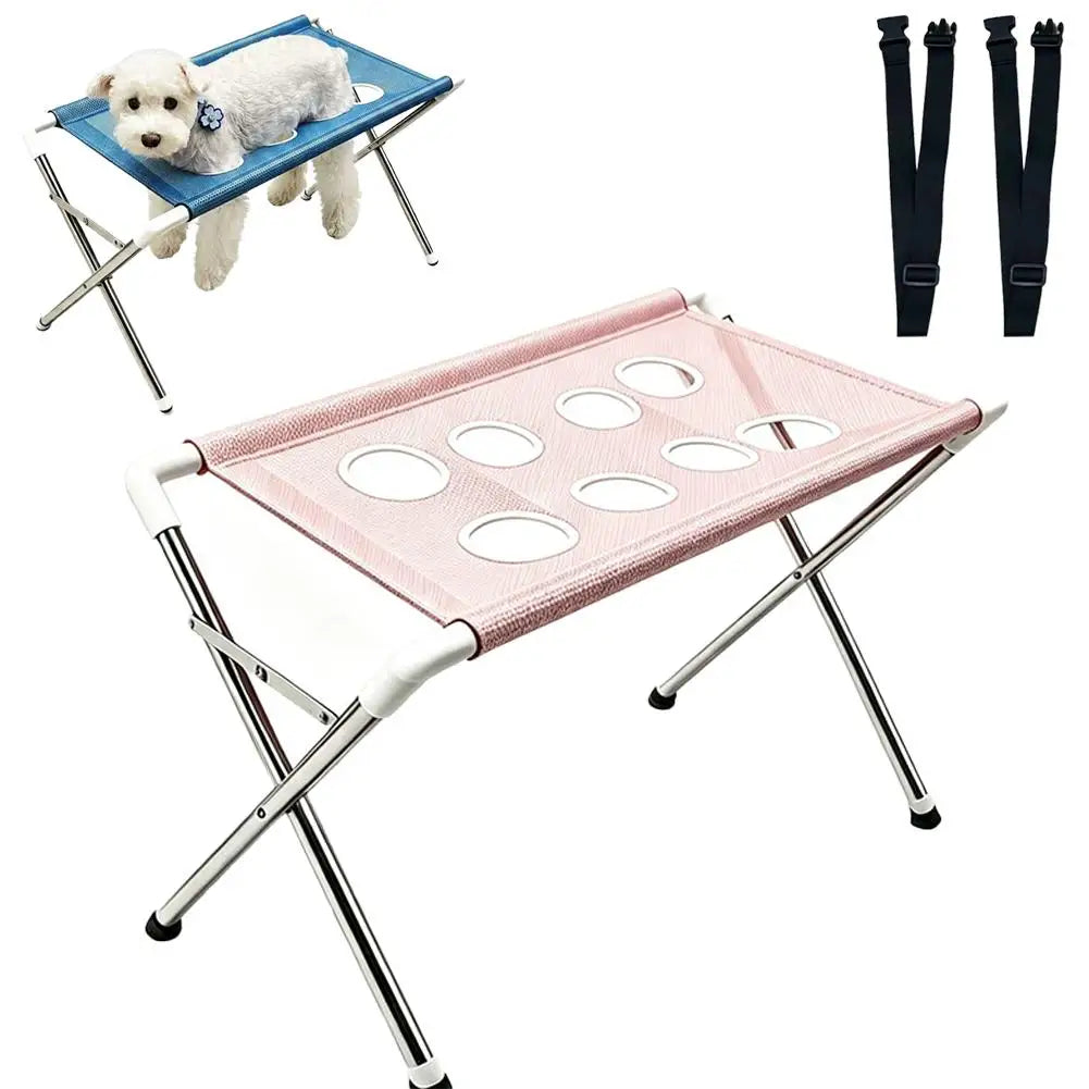 Breathable Mesh Pet Bath Stand Foldable Cat And Dog Bath Table Small Pet Bath Labor-saving Support Frame 