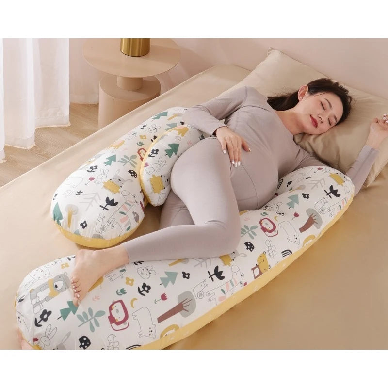 H-shaped Pregnancy Pillows with Detachable Pillowcases Pillows for Pregnant Women Maternity Sleeping Body Holder Support Pillow