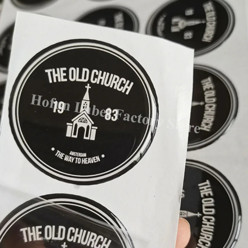 Custom Epoxy Resin Dome 3D Gel Sticker Transparent Shape Logo Personalized Waterproof Self-adhesive Crystal Glass Label Clear