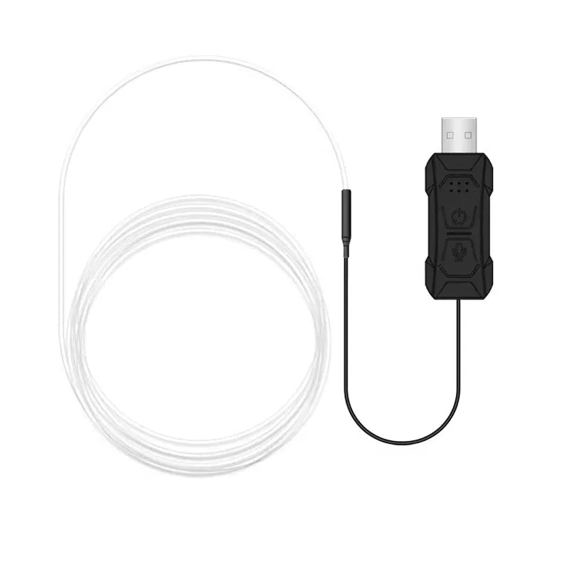 Car RGB Ambient LED Light Strip 1/2/3/4/5M APP Control USB Fiber Optic Atmosphere Lamp Neon Interior Console Decoration Lights