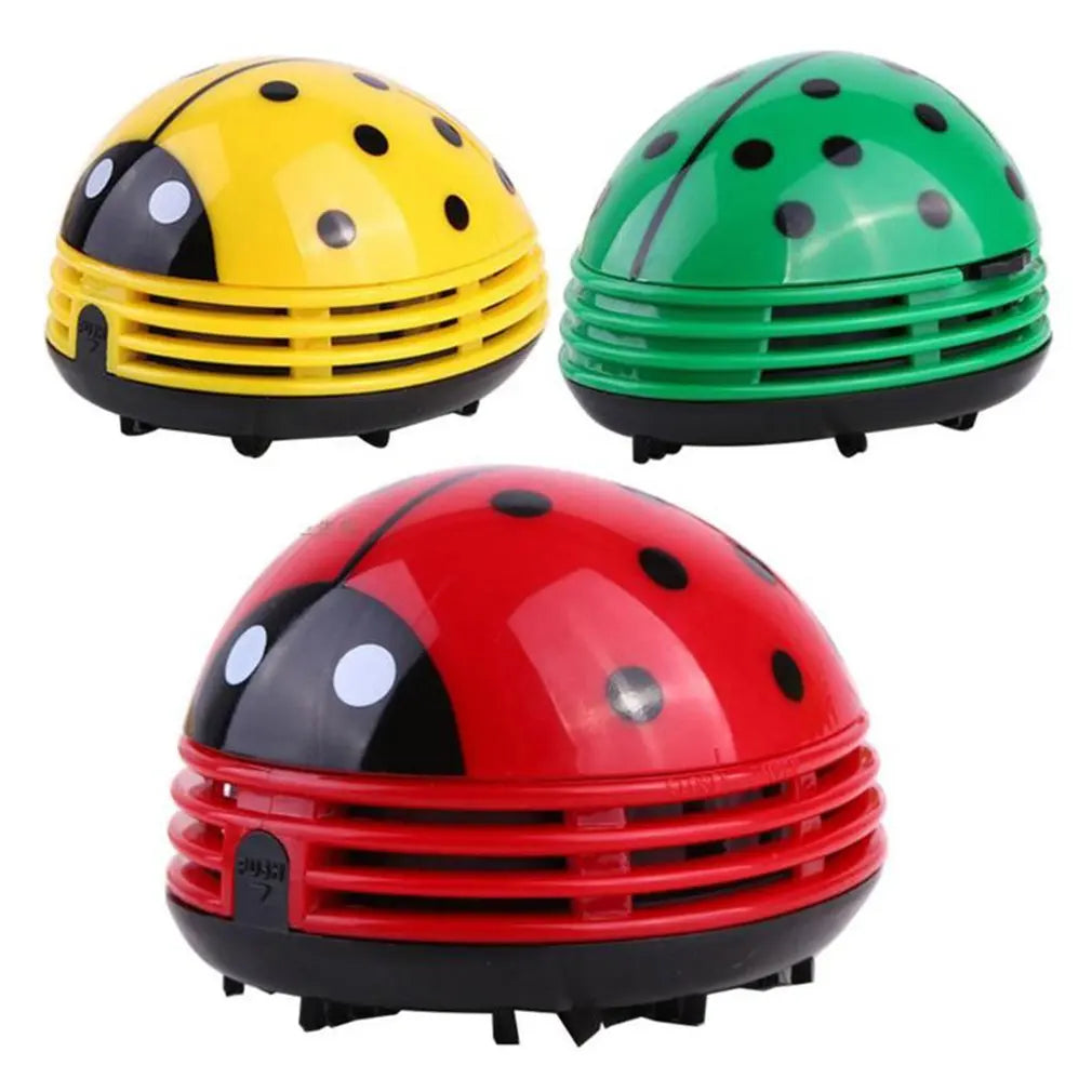 Hot Mini Cute Ladybug Vacuum Cleaner Dust Collector for Home Office Table Cleaning Brush Keyboard Desktop Cleaner Dropshipping