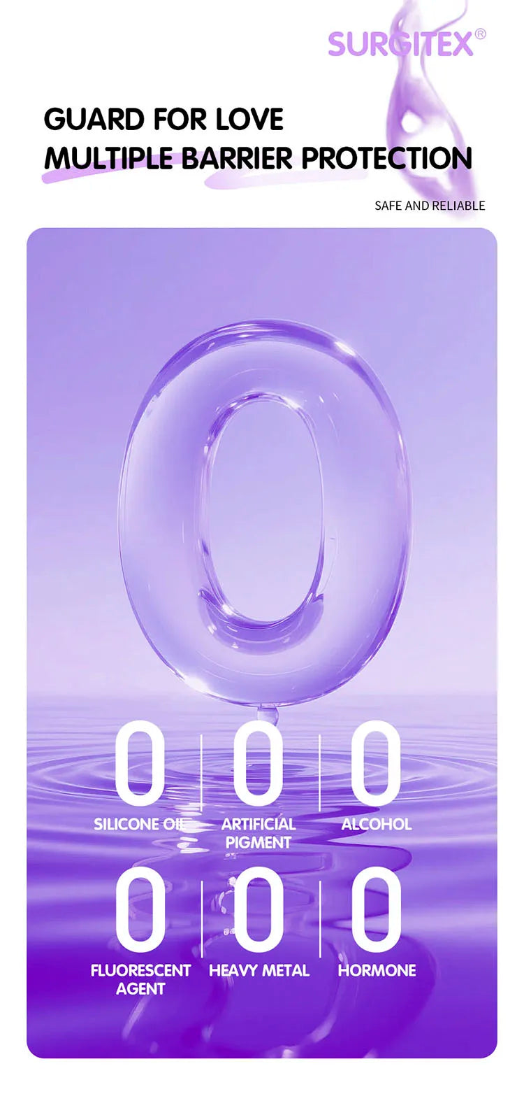 50-count pack of ultra-thin, extra-lubricated male condoms for an unrestrained pleasure experience